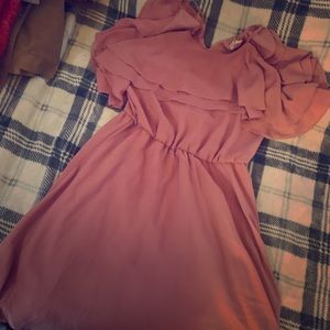 Cute blush knee length dress